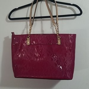 Michael Kors Deep Pink Chain Tote